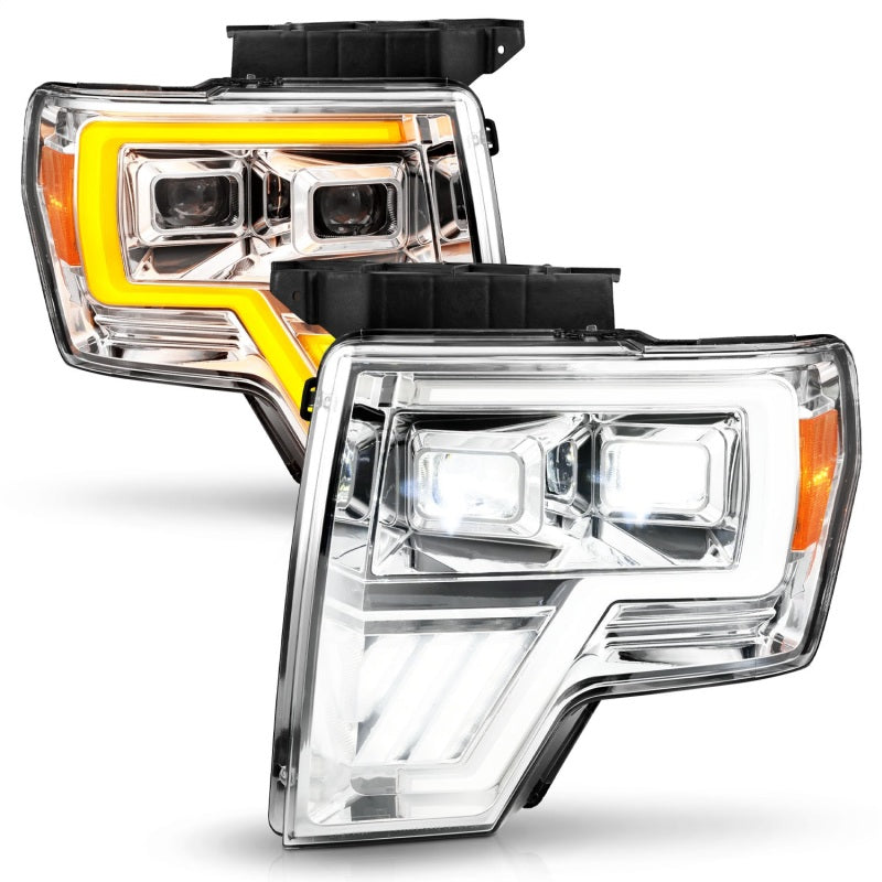 ANZO 09-14 Ford F-150 Full LED Proj Headlights w/Initiation Feature - Chrome-SR1 Performance