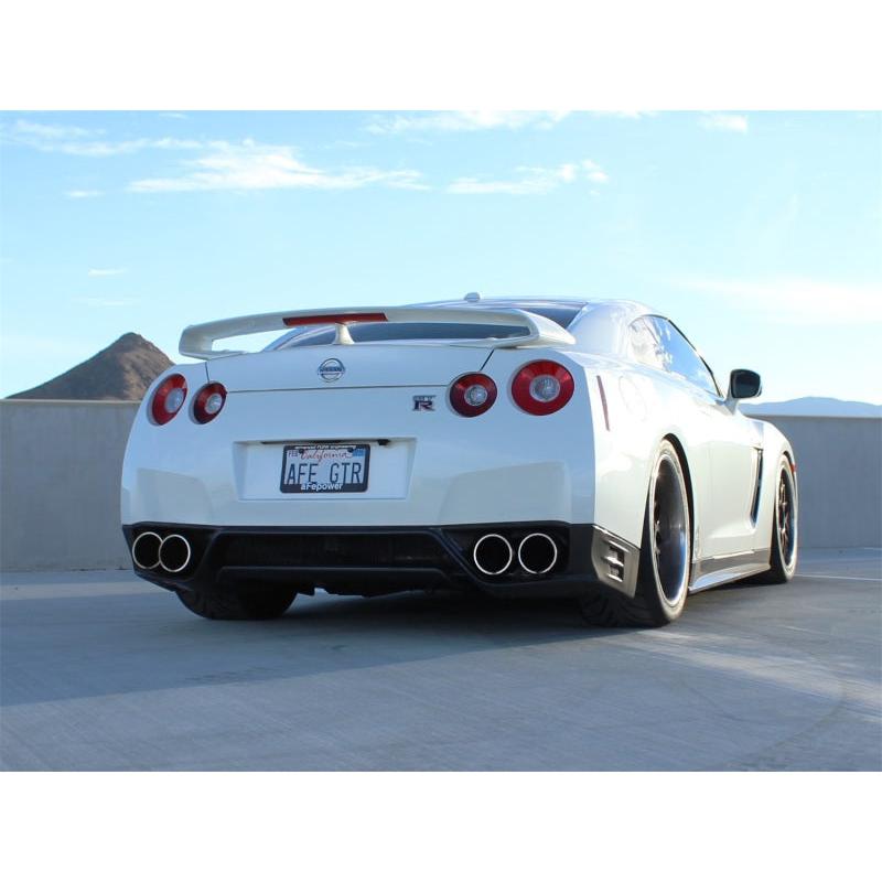 aFe Takeda 3in SS Exhaust Cat-Back 09-14 Nissan GTR V6 3.8L Carbon Fiber Tips-SR1 Performance