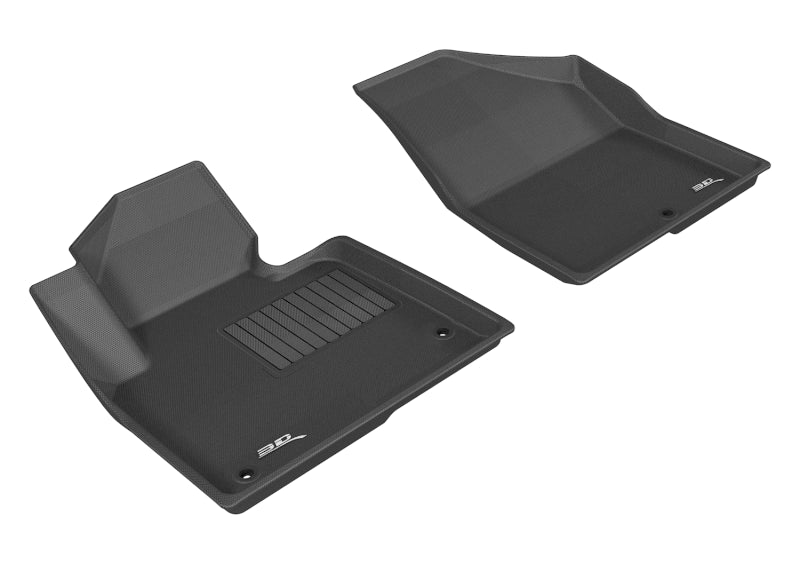 3D MAXpider 2013-2019 Hyundai Santa Fe Sport/Santa Fe/Santa Fe Xl Kagu 1st Row Floormat - Black-SR1 Performance