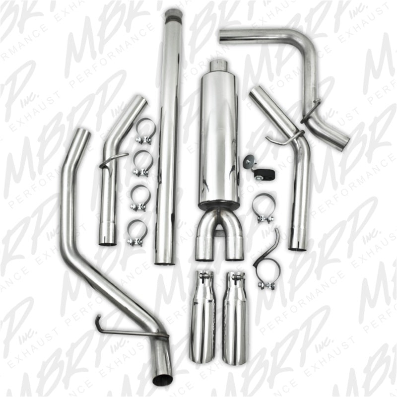 MBRP 2009 Chev/GMC 1500 4.8/5.3L EC/CC (excluding 8 bed) Cat Back Dual Split Side-SR1 Performance