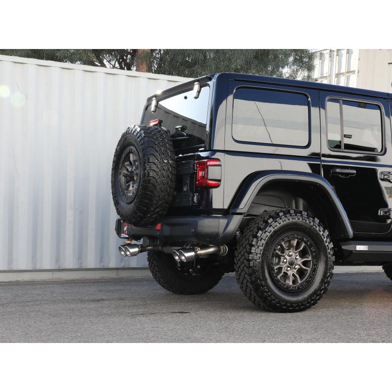 aFe Vulcan Series 2.5in 304SS Cat-Back Exhaust 2021+ Jeep Wrangler 392 6.4L w/ Polished Tips-SR1 Performance