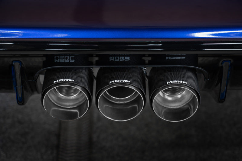 MBRP 23-24 Honda Civic Type R 2.0L T304 SS 3in Cat-Back Exhaust Triple Center Outlet w/ Carbon Tips-SR1 Performance