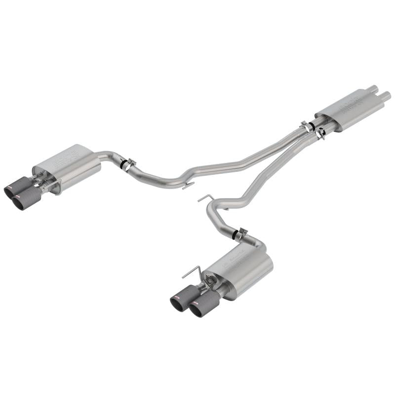 Borla 2018-2022 Ford Mustang GT Cat-Back Exhaust System Touring- Carbon Fiber Tips-SR1 Performance