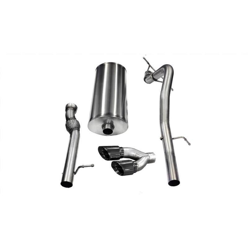 Corsa 2011-2014 GMC Yukon 6.2L V8 3in Cat-Back Single Side w Twin 4in Black Pro-Series Tips-SR1 Performance