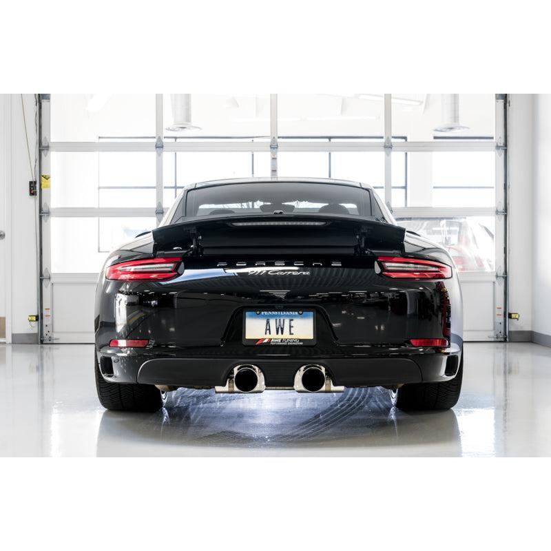 AWE Tuning Porsche 911 (991.2) Carrera / S SwitchPath Exhaust for PSE Cars - Chrome Silver Tips-SR1 Performance