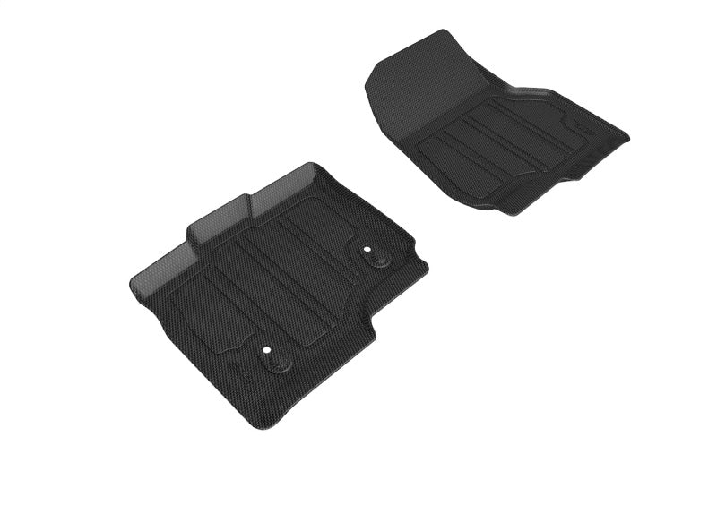 3D MAXpider 15-22 Ford F150 Supercrew Hybrid Insert Kagu 1st Row Floormat for L1FR08304609 - Black-SR1 Performance