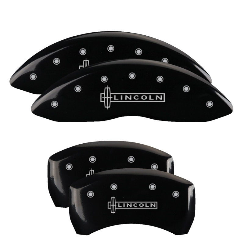 MGP Black Finish Silver Engraved Caliper Covers for Lincoln Navigator * Set of 4, Part #36009SMGPBK