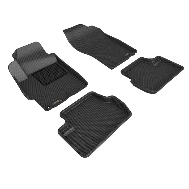 3D Maxpider 08-15 Mitsubishi Lancer Evolution X Kagu 1st 2nd Row - Floor Mat Set (Black)-SR1 Performance