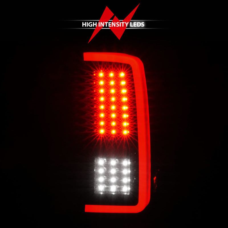 ANZO 2007-2013 Chevrolet Silverado1500/ 2500/ 3500 LED Tail Lights w/ Light Bar Black Housing Smoke-SR1 Performance