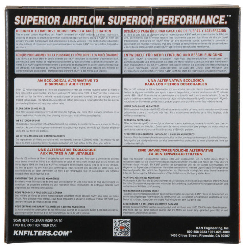 K&N Custom Round Racing Assembly Red 5.875in OD x1.313in ID x 1.813in Height-SR1 Performance