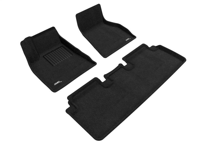 3D Maxpider 15-19 Tesla Model S Elegant 1st 2nd Row - Floor Mat Set (Black)-SR1 Performance