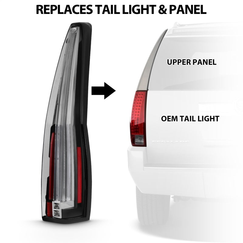 ANZO 2007-2014 Cadillac Escalade Led Taillights Red/Clear-SR1 Performance