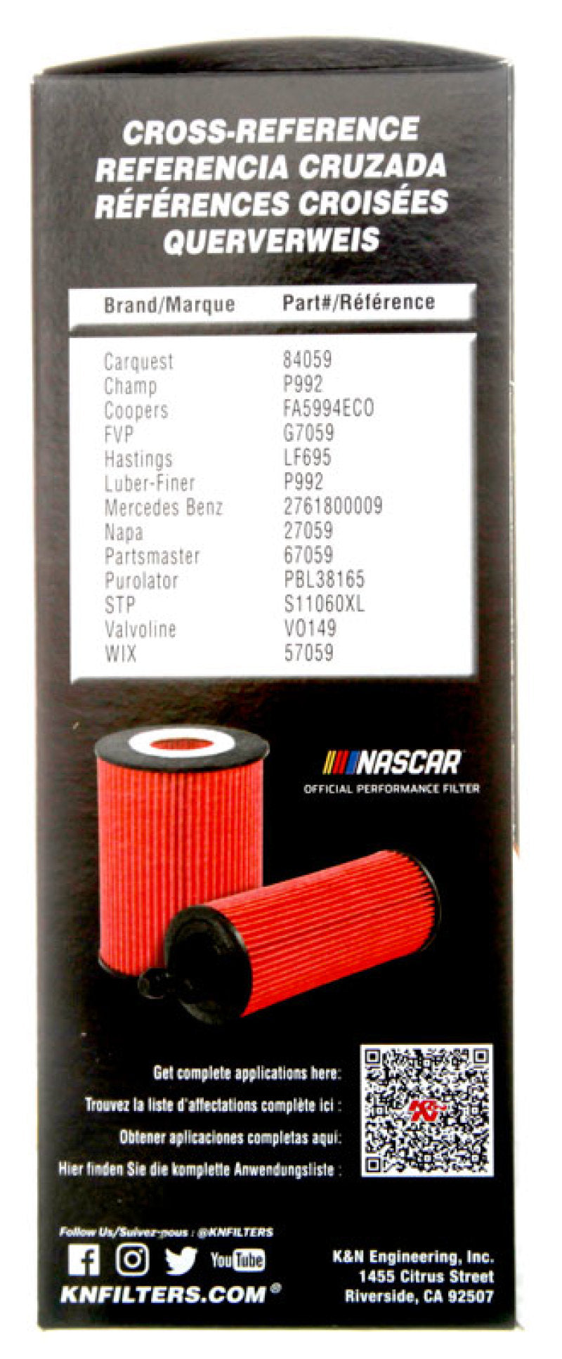 K&N 2020 Mercedes-Benz C43 AMG Oil Filter-SR1 Performance