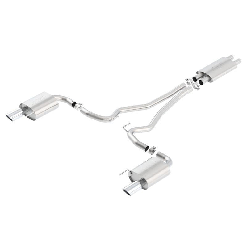Borla Touring Cat-Back 15 Ford Mustang GT 5.0L V8 MT/AT 2.5in pipe 4in tip-SR1 Performance