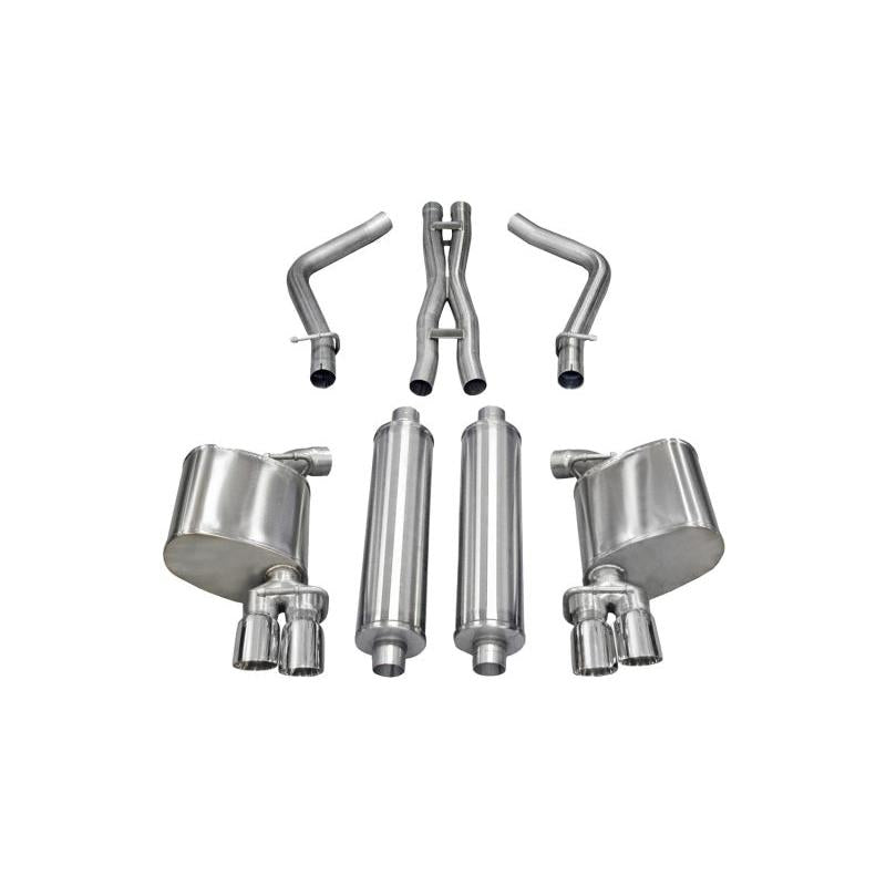 Corsa 2011-2013 Dodge Charger R/T 5.7L V8 Polished Sport Cat-Back Exhaust-SR1 Performance