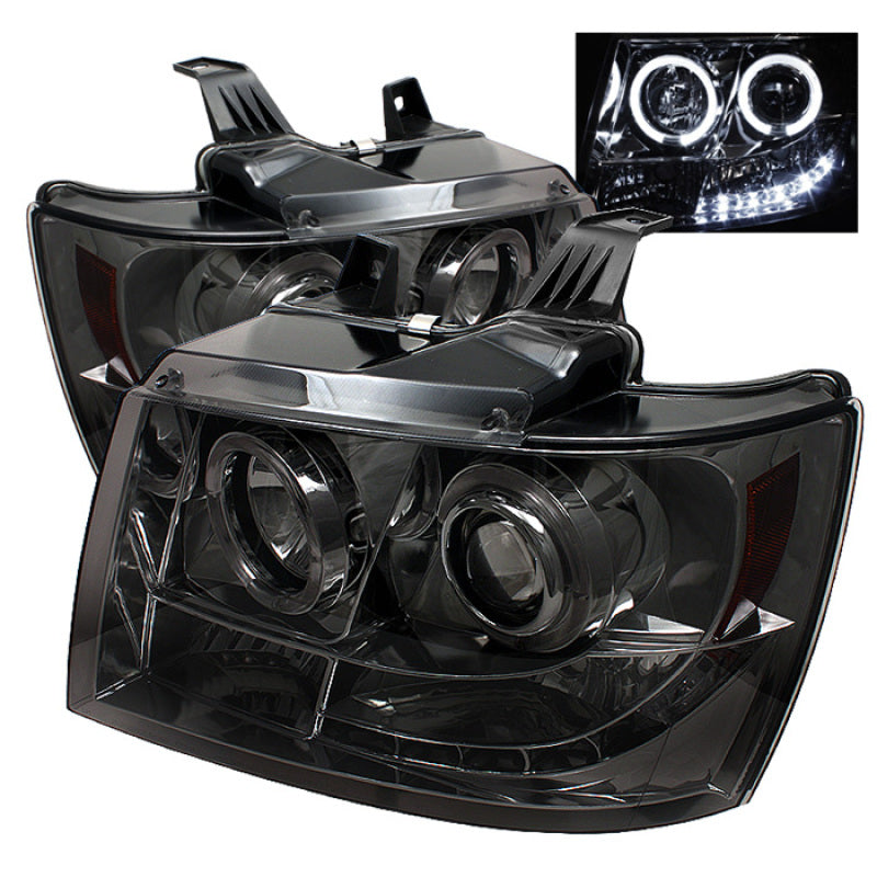 Spyder Chevy Suburban 1500 07-14 Projector Headlights LED Halo LED Smke PRO-YD-CSUB07-HL-SM-SR1 Performance