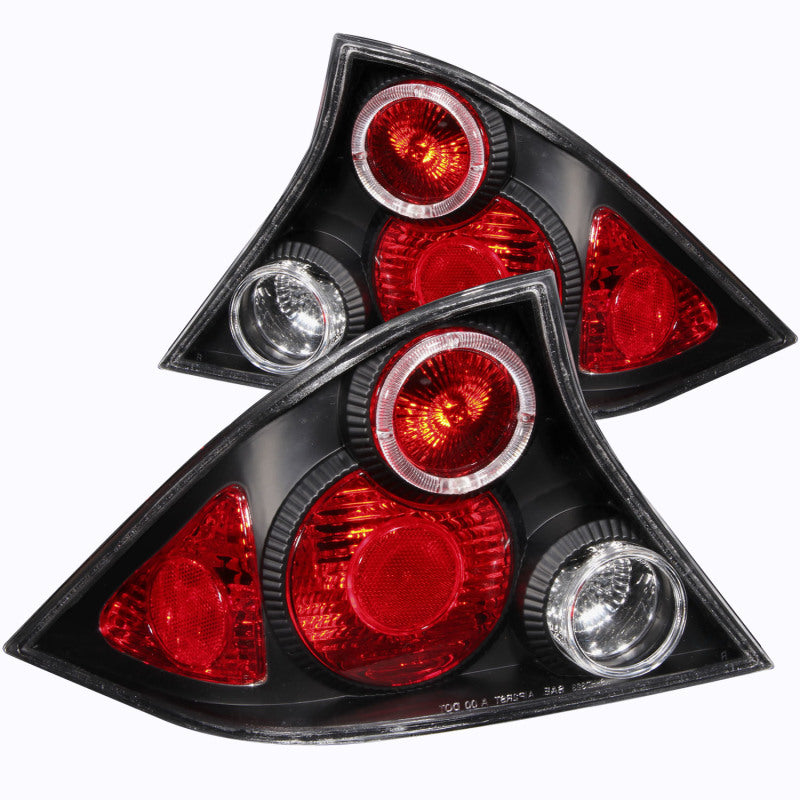 ANZO 2001-2003 Honda Civic Taillights Black w/ Halo-SR1 Performance