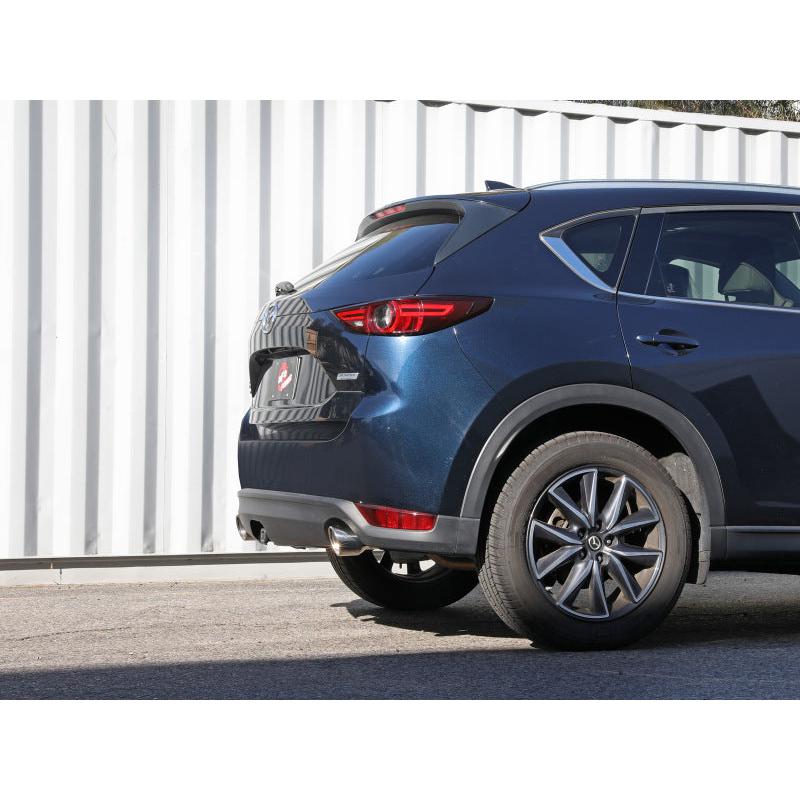 aFe Takeda 17-21 Mazda CX-5 2.5L (t) 2.5in. SS Axle-Back Exhaust System w/Polished Tips-SR1 Performance