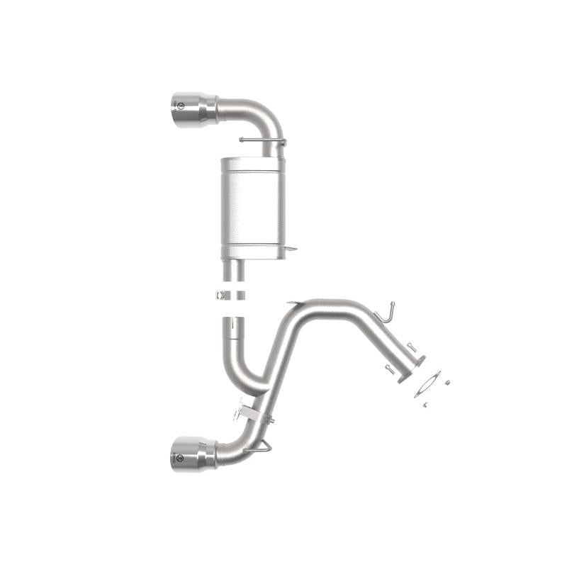 aFe Power Axle Back Exhaust - 19-20 Hyundai Veloster N L4-2.0L (t) w/ Polished tips-SR1 Performance