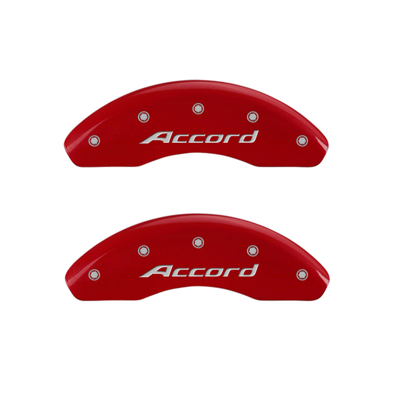 MGP 4 Caliper Covers Engraved Front Accord Engraved Rear Accord Red finish silver-SR1 Performance