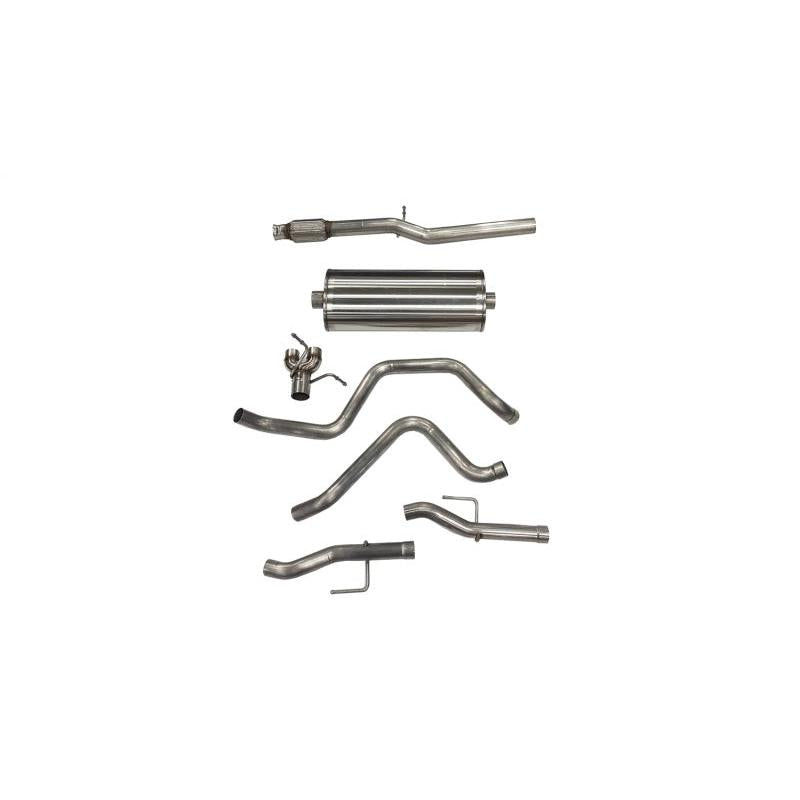 Corsa 2019-2024 Chevy Silverado 5.3L Crew Cab 3in Cat-Back Dual Rear Exit w/ Polished Tip-SR1 Performance
