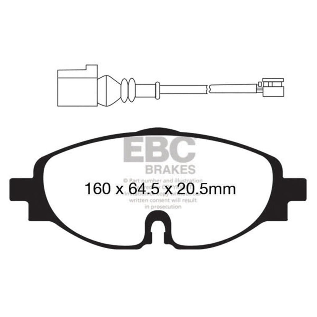 EBC Bluestuff NDX Front Brake Pads for 2015-2016 Audi A3 and Volkswagen Golf