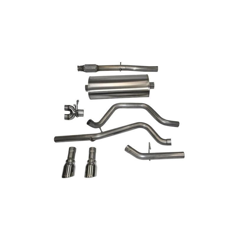 Corsa 14-19 GMC Sierra/Chevy Silv 1500 Crew Cab/Short Bed 5.3L V8 Polished Dual Rear CB Exhaust-SR1 Performance
