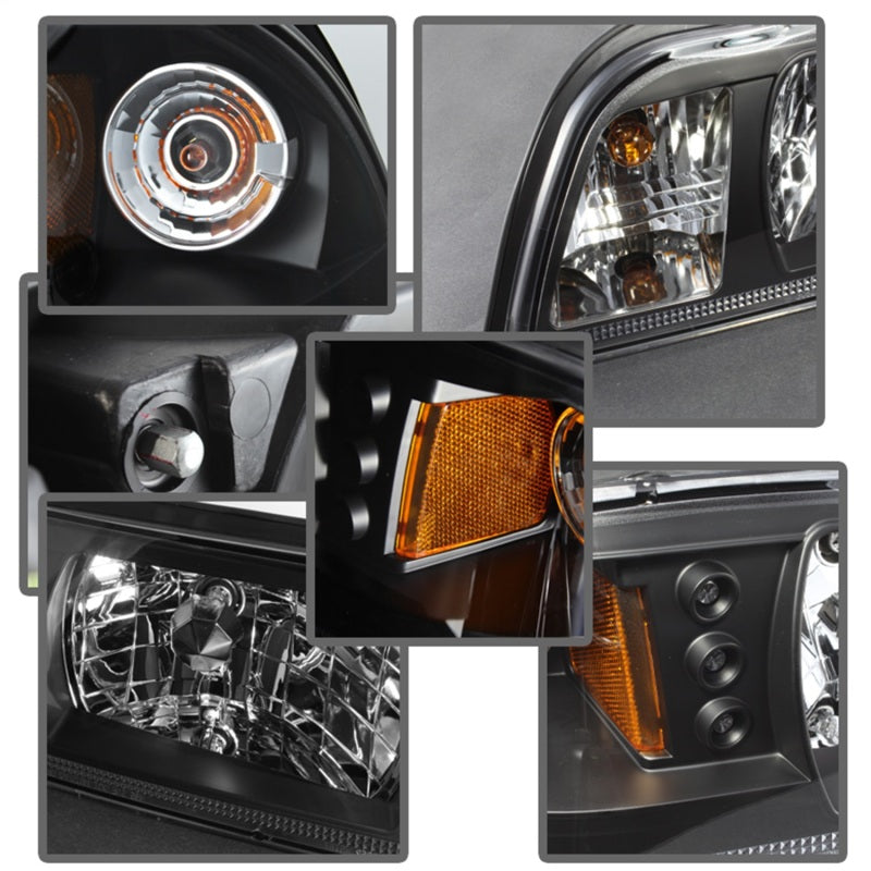 Spyder Ford Mustang 87-93 1PC LED (Replaceable LEDs)Crystal Headlights Black HD-YD-FM87-1PC-LED-BK-SR1 Performance