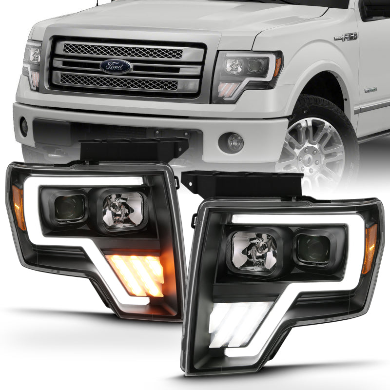 ANZO 2009-2013 Ford F-150 Projector Light Bar G4 Switchback H.L.Black Amber-SR1 Performance