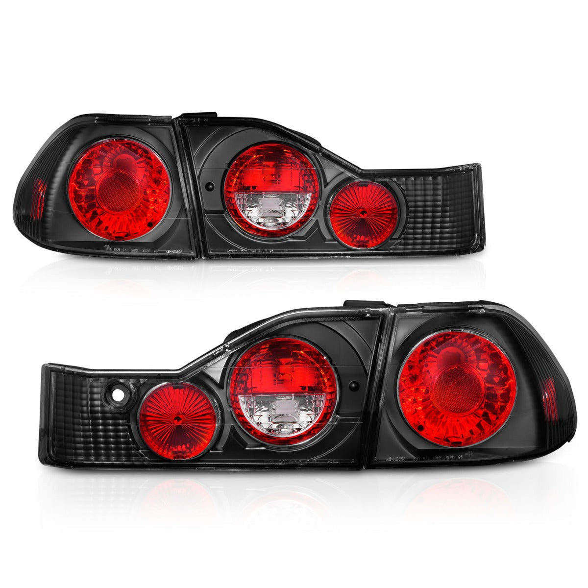 HONDA ACCORD 98-00 4DR TAIL LIGHTS G2 BLACK
