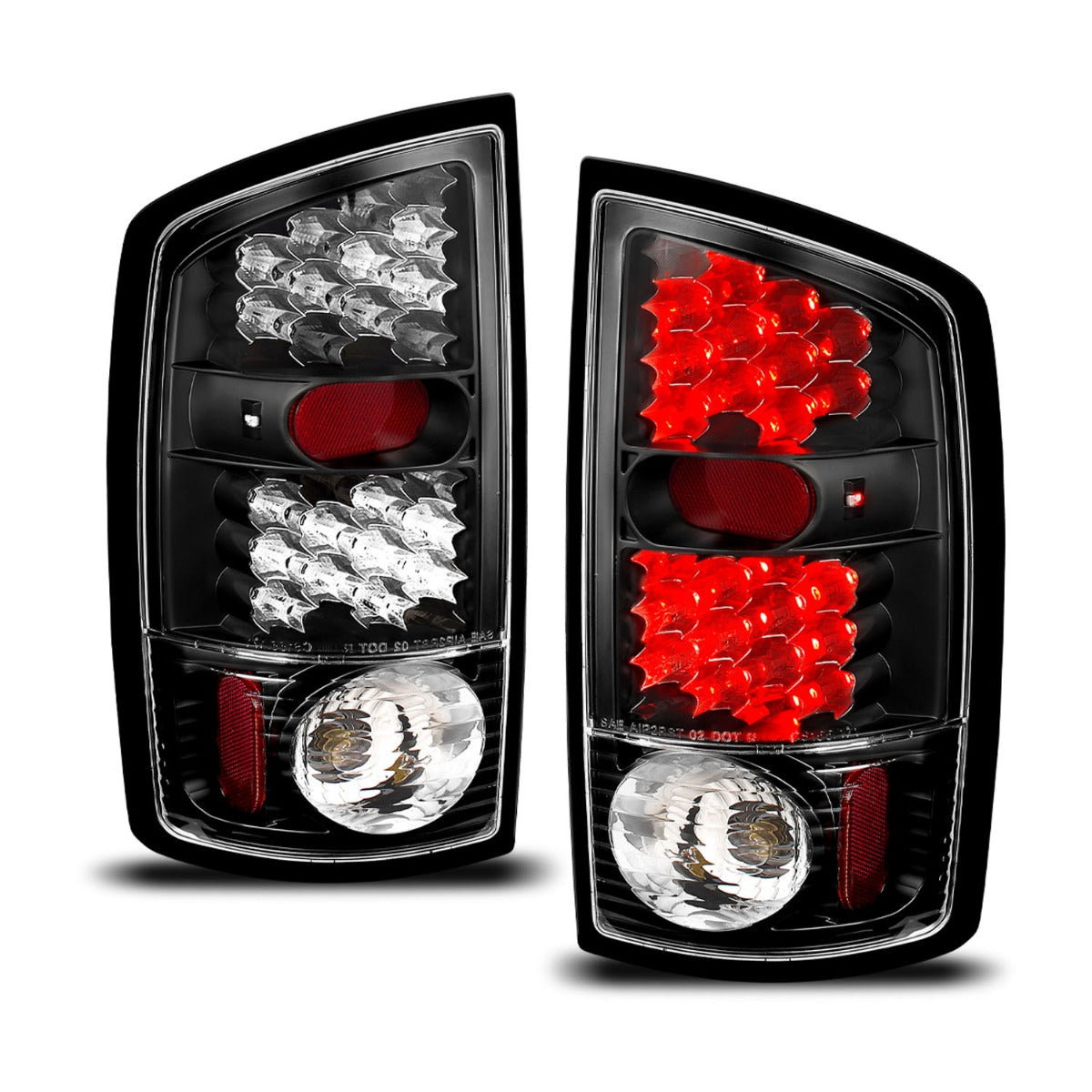 DODGE RAM 1500 02-06 / 2500/3500 03-06 LED TAIL LIGHTS BLACK