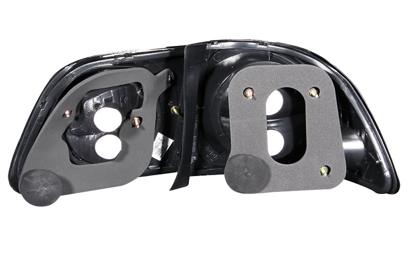 ANZO 1999-2000 Honda Civic Taillights Black-SR1 Performance