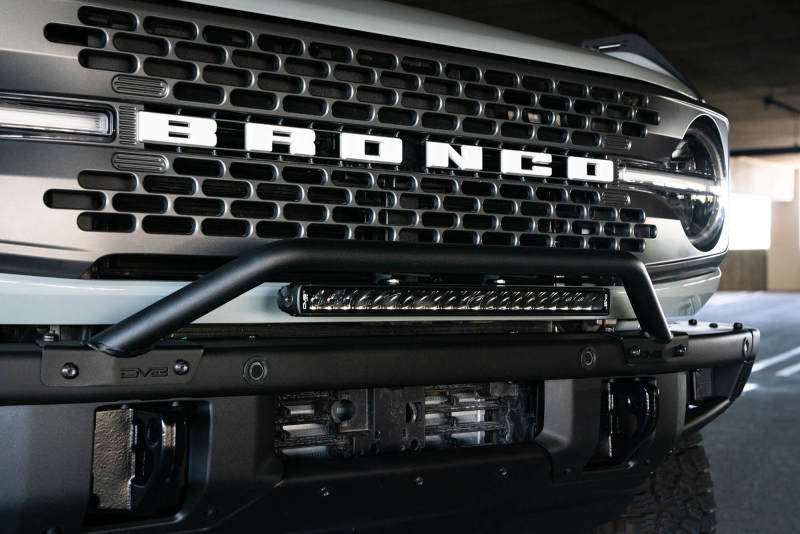 DV8 Offroad Factory Bumper Bull Bar for 2021-2023 Ford Bronco – Low Profile Steel Tubular Front Grille Guard