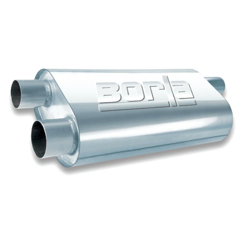 Borla Universal Oval Transverse Single 3in Inlet/2.5in Outlet 19in x 10.25in x 5.5in Turbo Muffler-SR1 Performance
