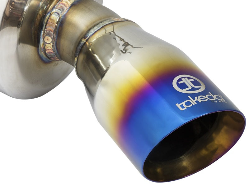 aFe POWER Takeda 16-17 Honda Civic I4-1.5L (t) 2.5-2.25in 304 SS CB Dual-Exit Exhaust Blue Tips-SR1 Performance