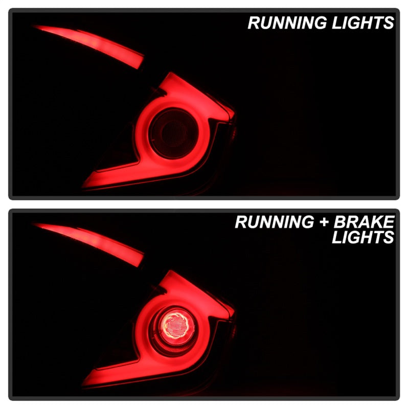 Spyder 16-19 Honda Civic 4 Door Light Bar LED Tail Lights - Black - ALT-YD-HC164D-LB-BK-SR1 Performance