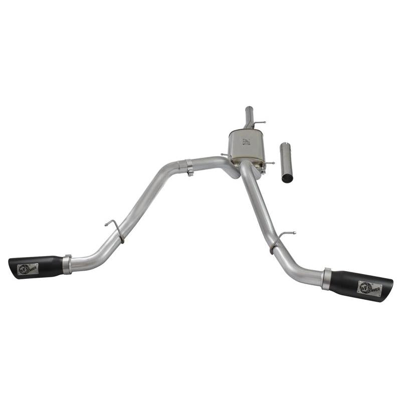 aFe MACH Force-Xp 3in CB SS Dual Exhaust w/Black Tips 09-16 GM Silverado/Sierra 4.3L/4.8L/5.3L-SR1 Performance