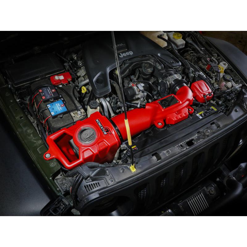 aFe Momentum GT Pro DRY S Cold Air Intake System 2018+ Jeep Wrangler (JL) V6 3.6L (Red Edition)-SR1 Performance