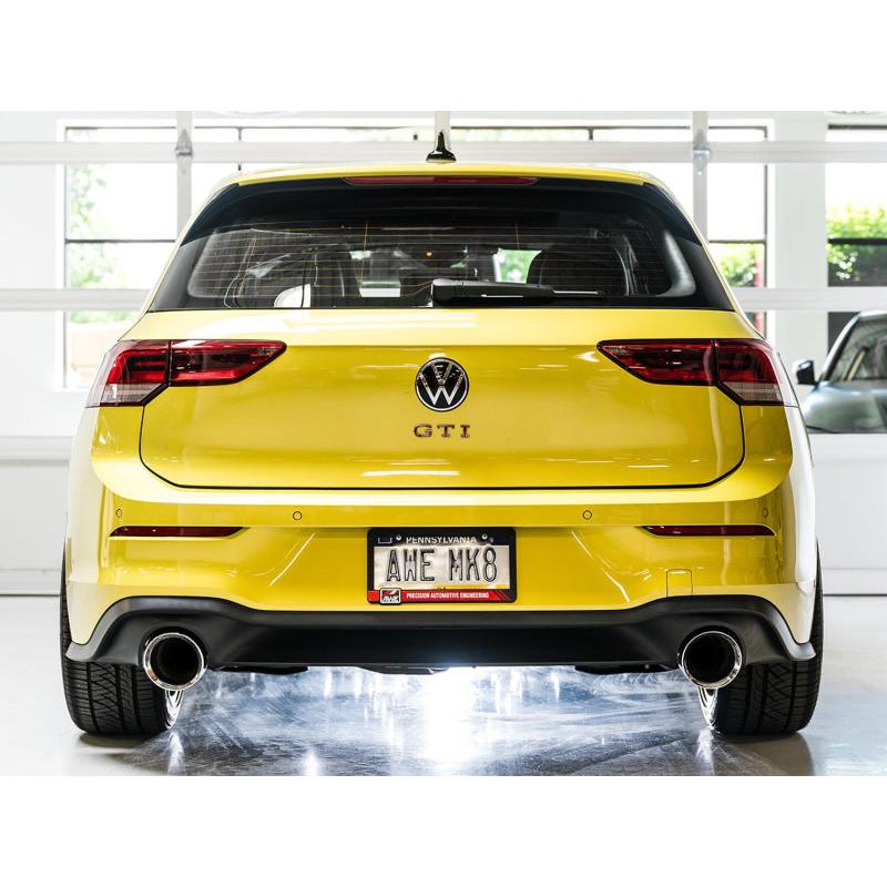 AWE 2022 VW GTI MK8 Track Edition Exhaust - Chrome Silver Tips-SR1 Performance