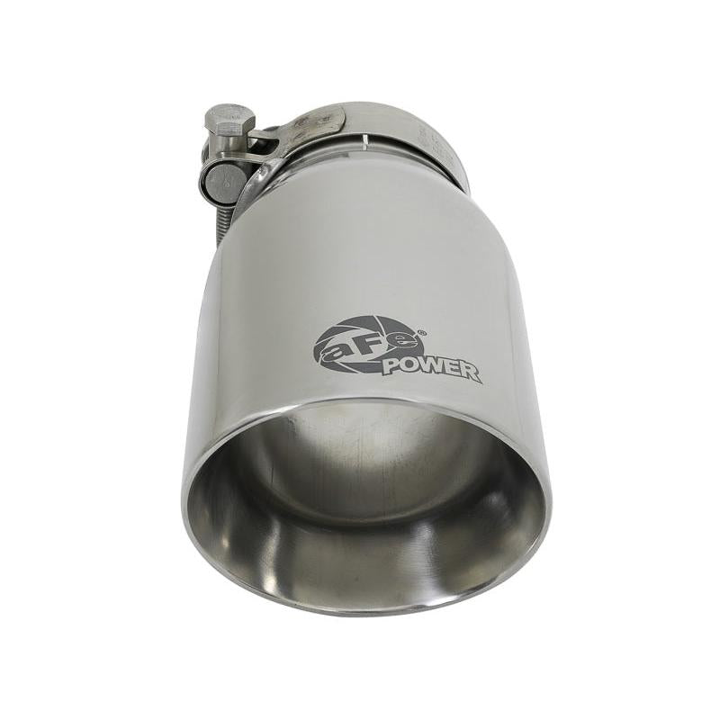 aFe MACH Force-Xp Universal 304 SS Single-Wall Clamp-On Exhaust Tip - Polished-SR1 Performance