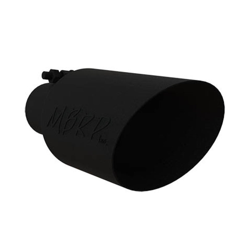 MBRP Universal Dual Wall Angle Rolled End Tip 4-1/2in OD / 2-1/2in Inlet / 11in Length - Black-SR1 Performance