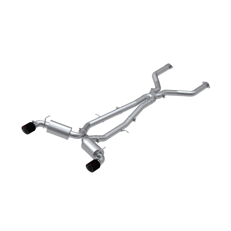 MBRP 17-19 Infiniti Q60 3.0L RWD/AWD Cat Back Dual Rear w/ Carbon Fiber Tips-SR1 Performance