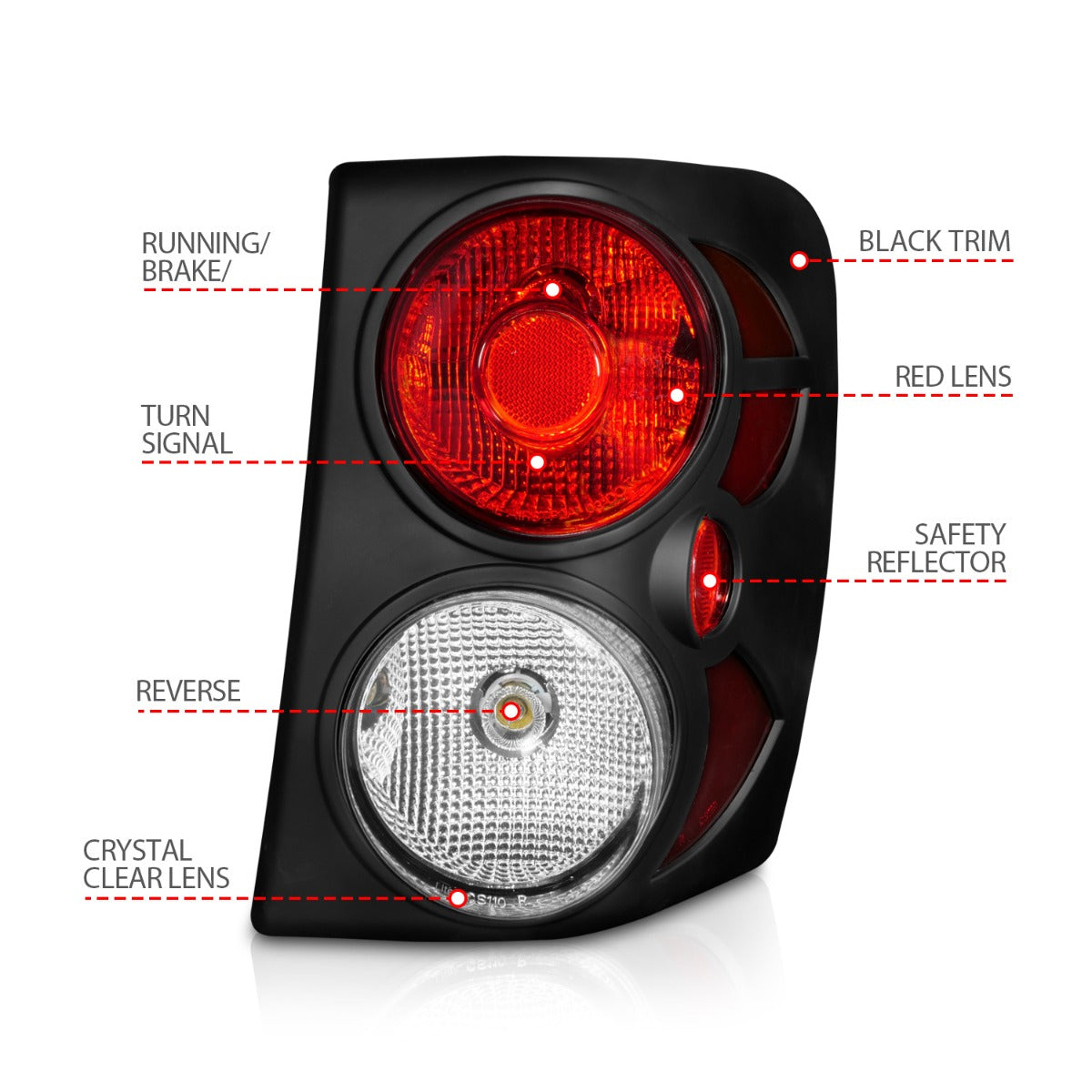 JEEP GRAND CHEROKEE 99-04 TAIL LIGHTS BLACK