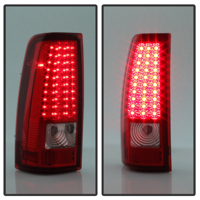 Xtune Chevy Silverado 1500/2500/3500 03-06 LED Tail Lights Red Clear ALT-ON-CS03-LED-RC-SR1 Performance