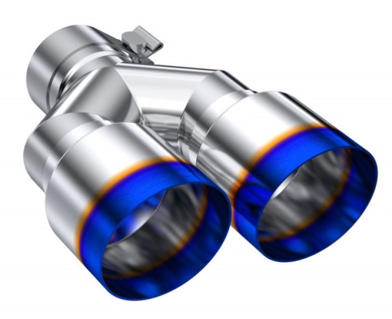 MBRP Burnt End Tip 2.5 ID, Dual 3.5 OD Out, 9.5 length, Single wall 304 Stainless Steel-SR1 Performance