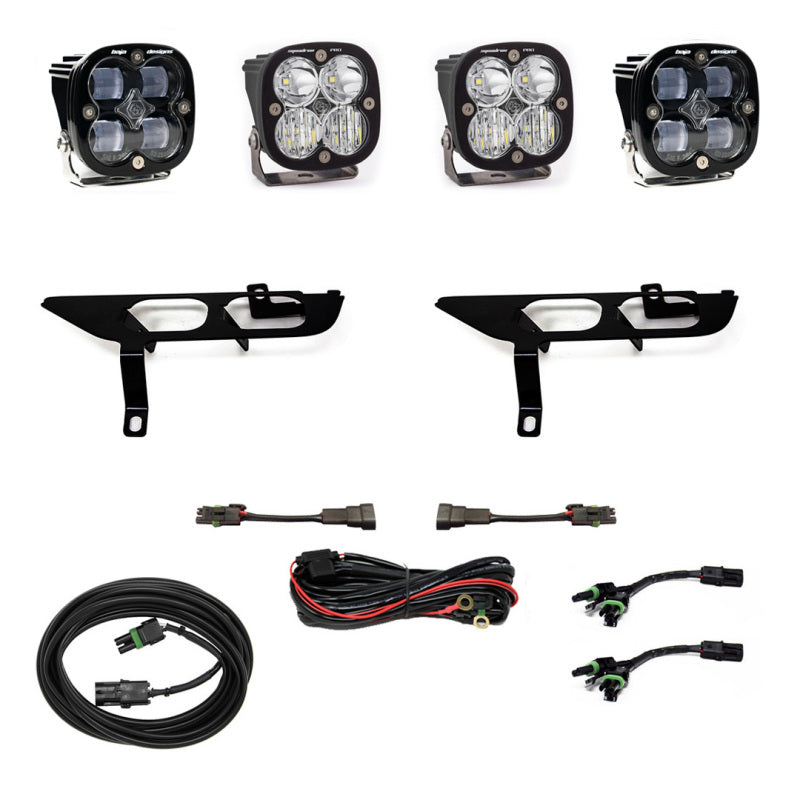 Baja Designs 2021+ Ford F150 Fog Pocket Kit SAE Clear Squadron Pro DC-SR1 Performance