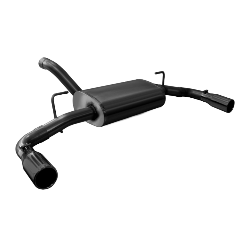Corsa 2018-2024 Jeep Wrangler JL 2.5in Dual Rear Exit Black Tips Touring Axle-Back Exhaust-SR1 Performance