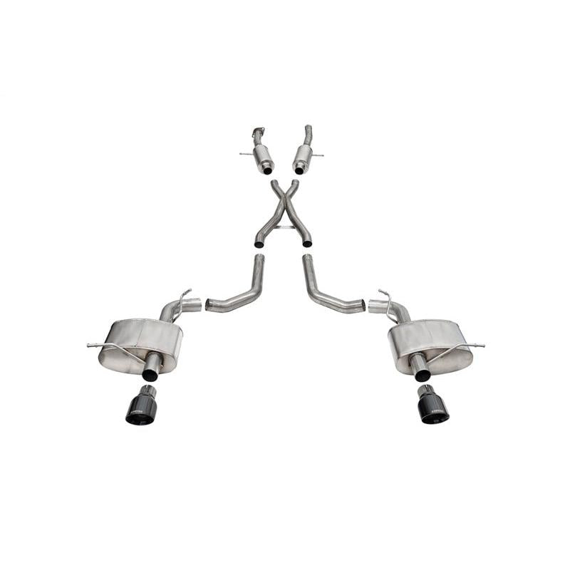 Corsa 2018-2024 Dodge Durango SRT 392 Cat-Back 2.75in Dual Rear Exit Sport 4.5in Black PVD Tips-SR1 Performance