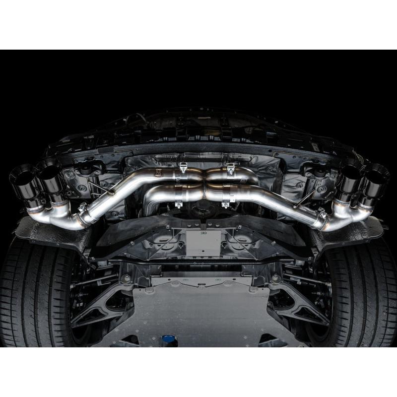 AWE Tuning 2020 Chevrolet Corvette (C8) Track Edition Exhaust - Quad Diamond Black Tips-SR1 Performance