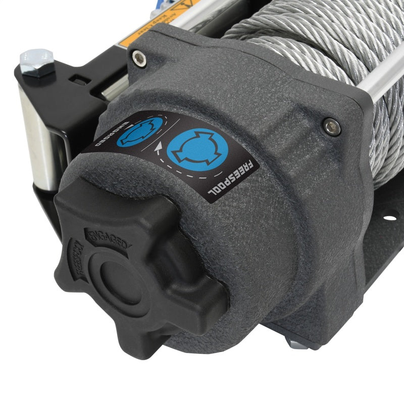 Superwinch 4500 LBS 12V DC 15/64in x 50ft Steel Rope Terra 4500 Winch - Gray Wrinkle-SR1 Performance